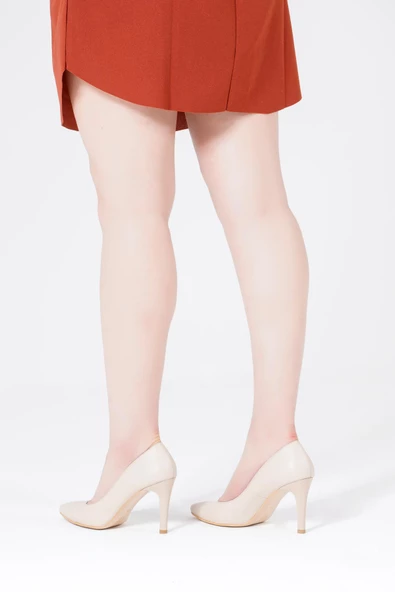 Hakiki Deri Kadın Stiletto Sivri Burunlu İnce Topuklu Ayakkabı - Resim 6