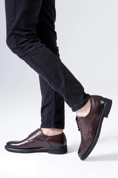 Hakiki Deri Erkek Klasik Ayakkabı Bağcıklı Casual Model - 2