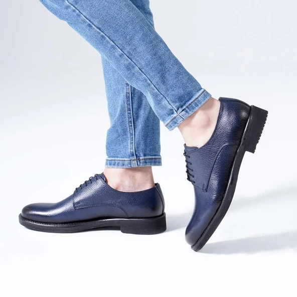 Hakiki Deri Erkek Klasik Ayakkabı Bağcıklı Casual Model - 7