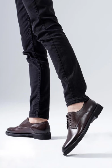 Hakiki Deri Erkek Klasik Ayakkabı Bağcıklı Casual Model - 6
