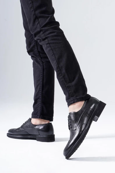 Hakiki Deri Erkek Klasik Ayakkabı Bağcıklı Oxford Ayakkabı - 5