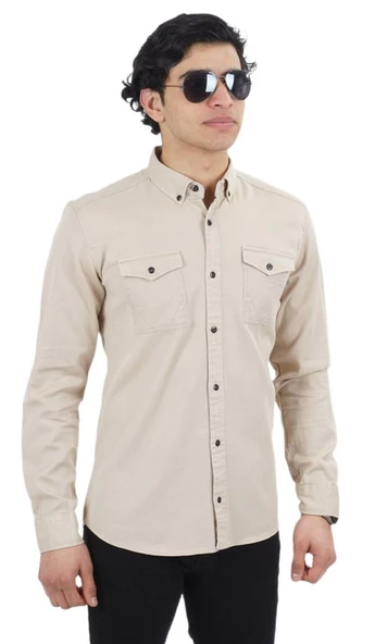 Erkek Spor Gömlek Silim Fit 9604 BGL-ST03042 - Resim 2