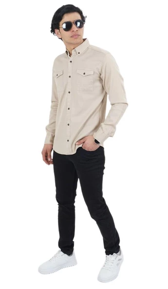 Erkek Spor Gömlek Silim Fit 9604 BGL-ST03042 - Resim 7