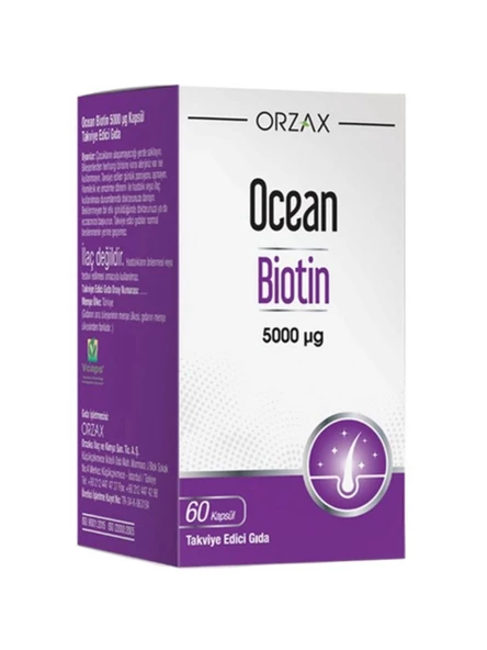 Ocean Biotin 5000 mcg 60 Kapsül ürün görseli
