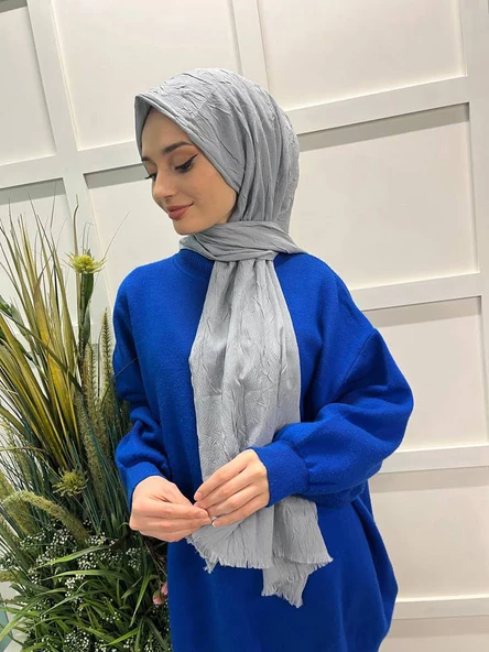 Loryan Scarf Viva Crush Pamuklu Şal 00380 MERMER