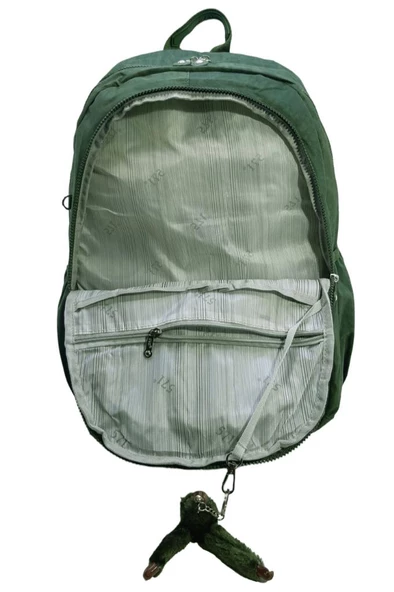 Unisex Sırt Çantası Okul Üniversite Lise Ortaokul Seyehat Sırt Çantası Klinkır Kumaş Çok Cepli - 10