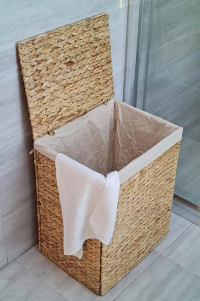 Digithome Dikdörtgen Katlanabilir Hasır Bambu Kirli Çamaşır Sepeti Cl-11046 C1-1-121 - 2