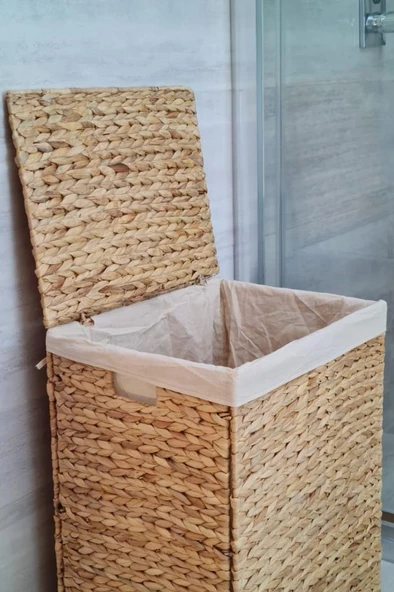 Digithome Dikdörtgen Katlanabilir Hasır Bambu Kirli Çamaşır Sepeti Cl-11046 C1-1-121 - 6