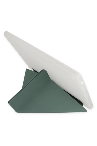 Galaxy Tab S6 P617 Kılıf Tri Folding Kalem Bölmeli Standlı Kılıf - Resim 7