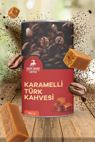 Addis Ababa Coffee Karamelli Aromalı Türk Kahvesi 250 gr