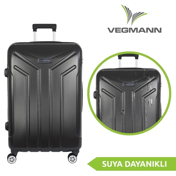 Vegmann Vela Siyah 3'lü Valiz Seti - Resim 7