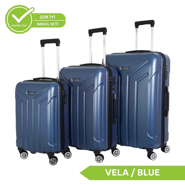 Vegmann Vela Mavi 3'lü Valiz Seti - 2