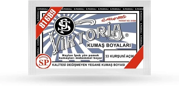 Viktoria Kumaş Boyası - 33 Kurşuni Açık