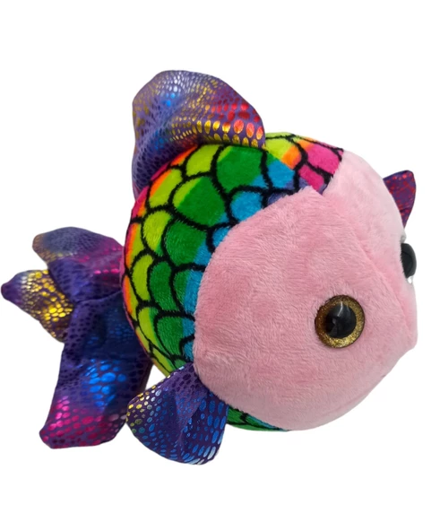 Oyuncak Peluş Balık Rengarenk Sevimli Peluş Balık 20cm. - 2
