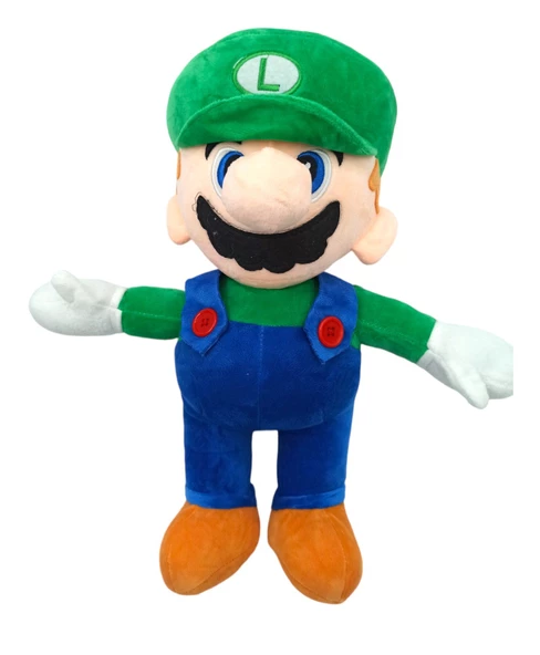 Süper Mario Oyuncakları Peluş Süper Mario Luigi Karakteri Büyük Boy Peluş 40cm.