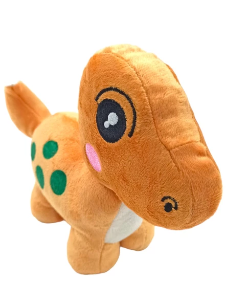 Oyuncak Peluş Dinozor Sevimli Rengarenk Peluş Dinazor 20x25cm. Kahverengi - 2