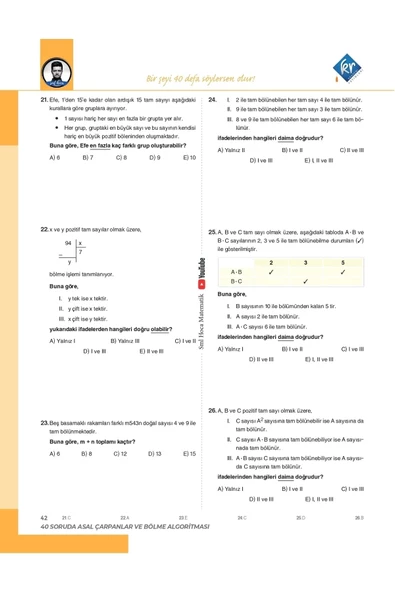 SML Hoca TYT Matematik 40 Soru Serisi Video Soru Kitabı - 3