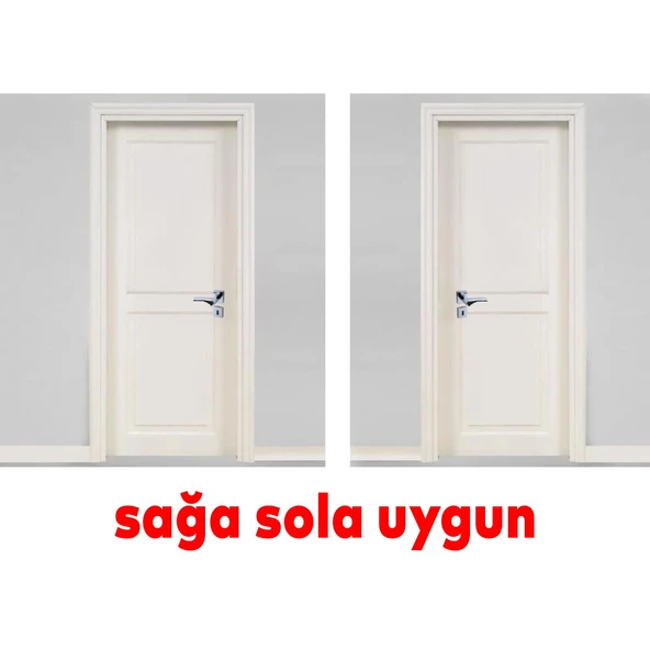 ARMEX Kare Rozetli Oda Kapı Kolu Sağa ve Sola Uygun Siyah Krom Saten 1 Takım - 3
