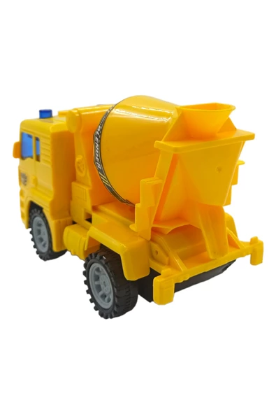 Oyuncak Beton Mikseri Sürtmeli Özellikli Sesli Işıklı Mikser Kısmı Hareketli 16cm. Beton Mikseri - 4