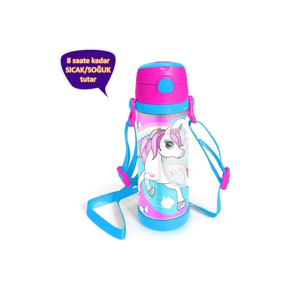 Coral High Unicorn Desenli Beslenme Okul Çantası Kalemlik + Çelik Termos - 5