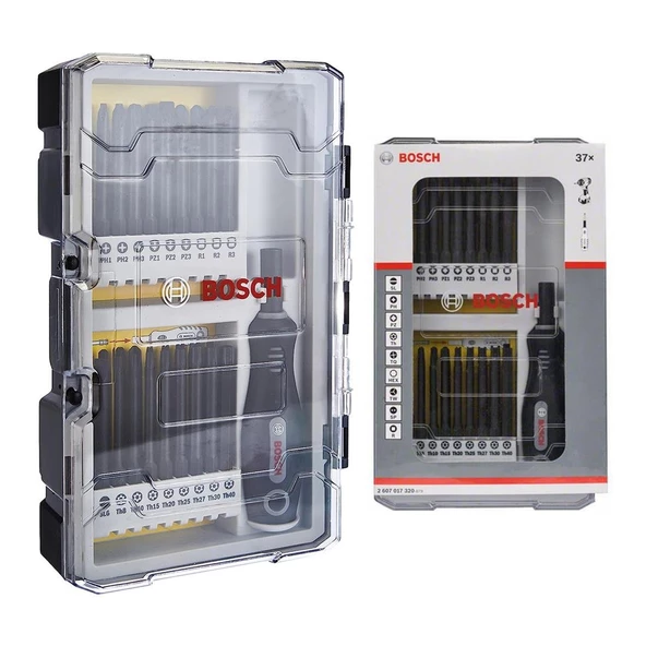Bosch 37 Parça Tornavidalı Vidalama Seti 75 mm - 2607017320 - 2