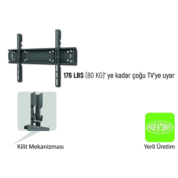 Everest TK-4085 40''-85'' Tv Askı Aparatı Max-50kg - 32104 - 3