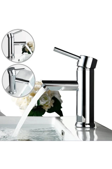 Lavabo Bataryası Krom Kaplama Çift Su Girişli Yüksek Model - 2