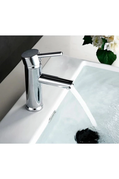 Lavabo Bataryası Krom Kaplama Çift Su Girişli Yüksek Model - 3