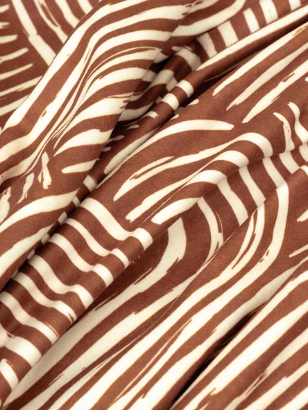 SoftMicro Gökkuşağı Desenli Boho 130x180 cm Koltuk Örtüsü Şalı, Kanepe Örtüsü, Tv Battaniyesi Kiremit Rengi - 5