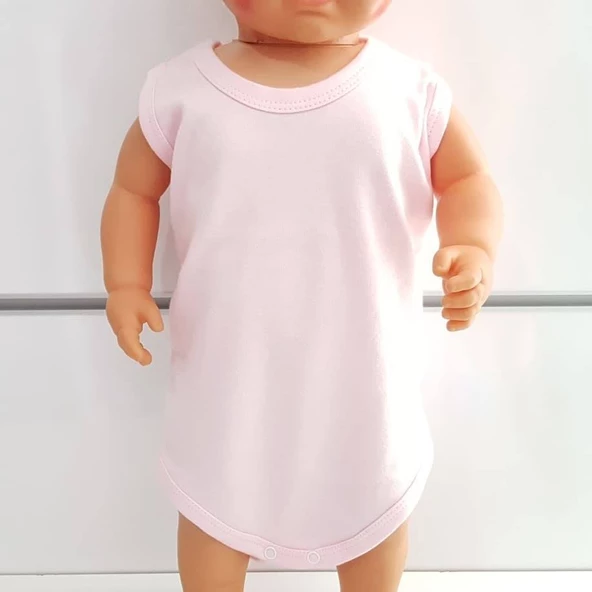 Pembe Sade Alttan Çıt-çıtlı Askılı Badi Zıbın - 2