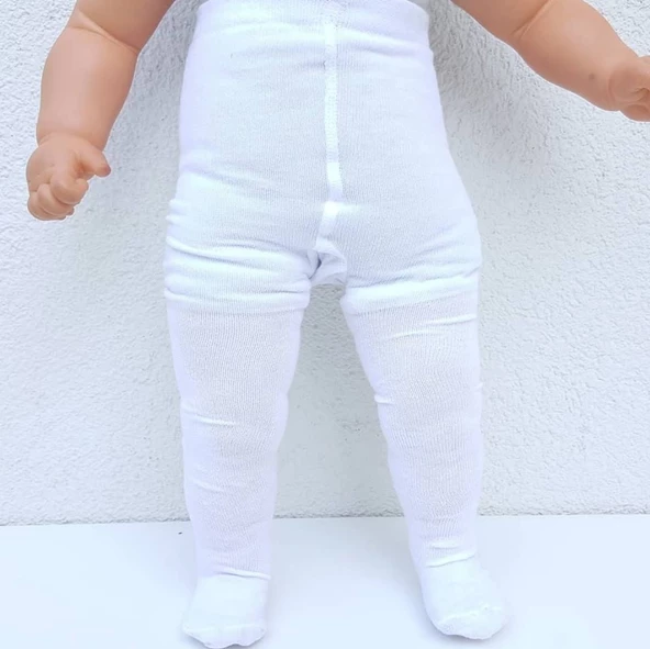 Beyaz Bebek Külotlu Çorap - 2