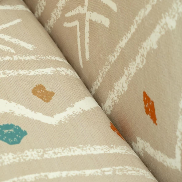 SoftMicro Etnik Desenli Boho 180x220 cm Koltuk Örtüsü Şalı, Kanepe Örtüsü, Tv Battaniyesi Camel - Resim 6