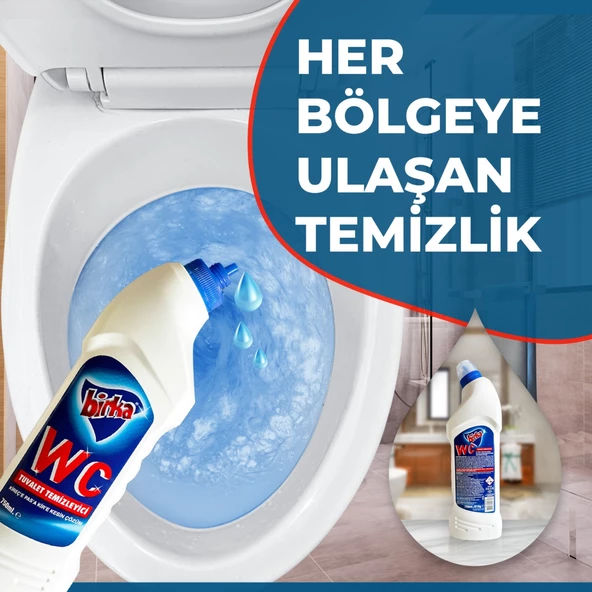 Birka WC Tuvalet Temizleyici 750 ml. (Kireç ve Sarı Leke Temizleyicisi) - 3