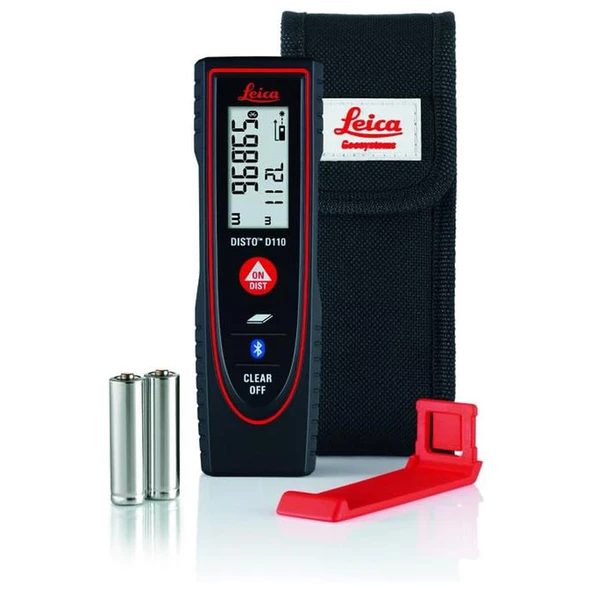 Leica Lazer Metre Disto D110 Lazermetre Mesafe Ölçer Ölçü Aleti Bluetooth'lu Alan Ölçer 60 Metre
