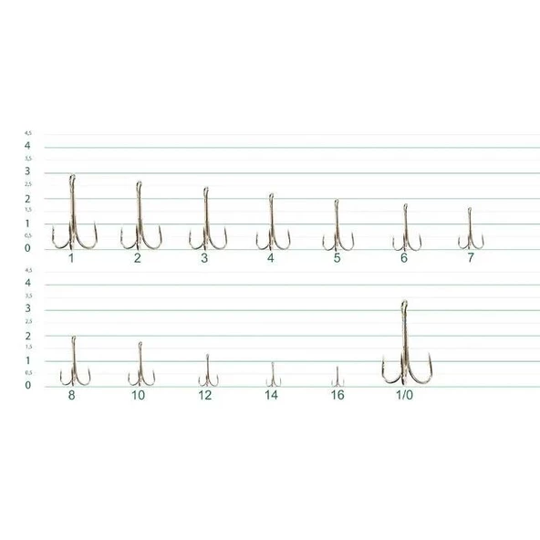 DFT 3553 Treble Üçlü Nikel Çarpma Olta İğnesi 25 Adet - 4