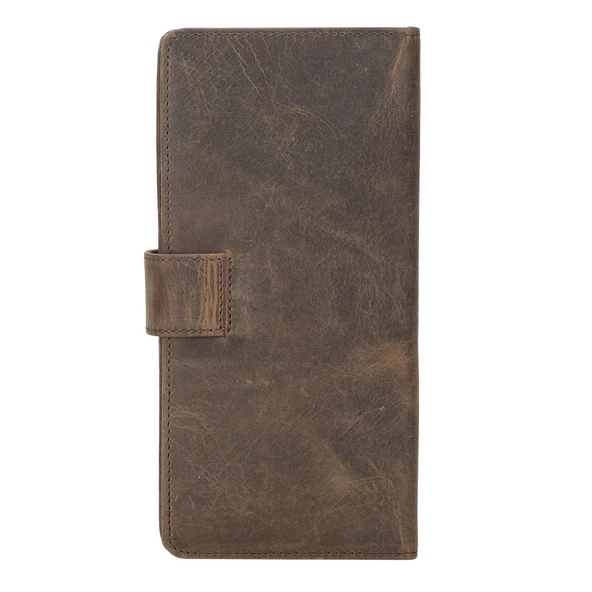 Coppet 6.7 inch Uyumlu Deri Kartlıklı Kılıf G2 Kahve - 3