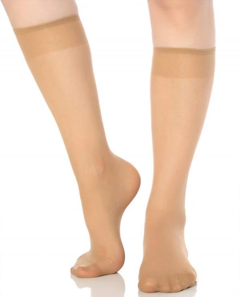 Dode Flora Desimo Kadın 20 Den Mat Dayanıklı İnce Elastan Dizaltı Pantolon Çorabı - 9