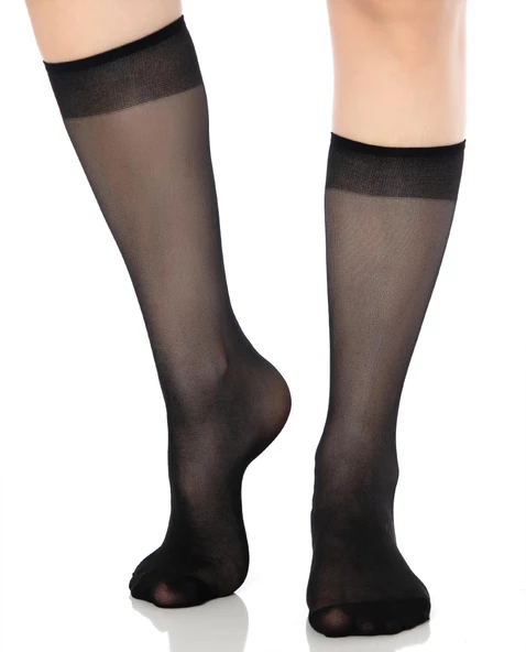 Dode Flora Desimo Kadın 20 Den Mat Dayanıklı İnce Elastan Dizaltı Pantolon Çorabı - 4