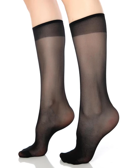 Dode Flora Desimo Kadın 20 Den Mat Dayanıklı İnce Elastan Dizaltı Pantolon Çorabı - 7