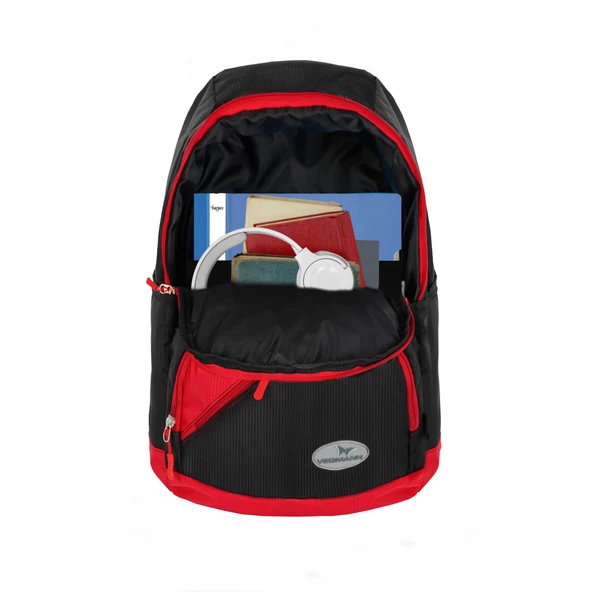 Vegmann Orion Unisex Siyah Günlük Okul Sırt Çantası - 6