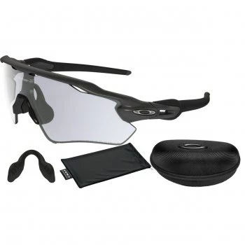 Oakley Radar EV PATH Bisiklet Güneş Gözlüğü Steel Clear %50 Black Iridium PhotoChromic - Resim 3