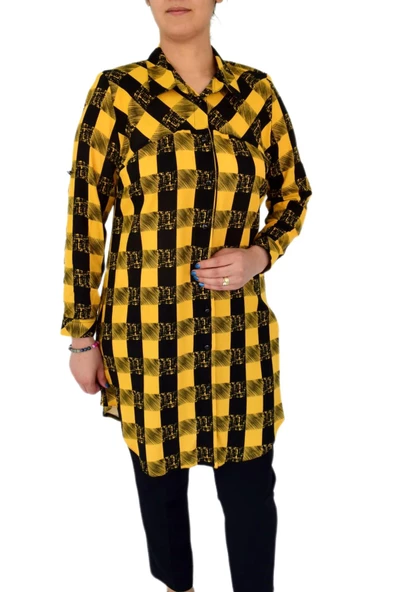 Kadın Ekose Kareli Tunik BGL-ST02956 - 6