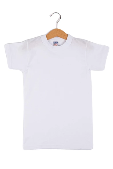 Sıfır Yaka Kısa Kollu Pamuk Erkek Çocuk Fanila Atlet Berrak-1503