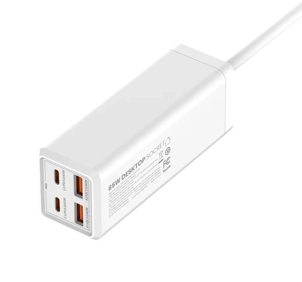 LDNIO SC1418 USB + PD Priz 65W Gan PD Şarj Adaptörü