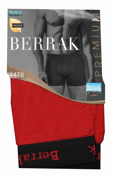Erkek Modal Likralı Esnek Boxer Berrak-4476 - 4