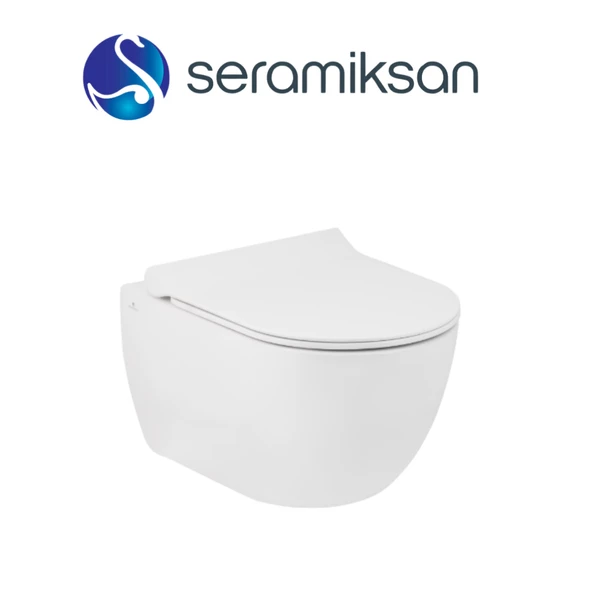 Seramiksan Hill Kanalsız Asma Klozet A031151H, Yavaş Kapak - Resim 2