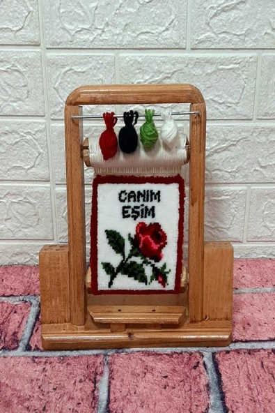 50x canım eşim alttan tomurcuk gül motif kalemlik - 4