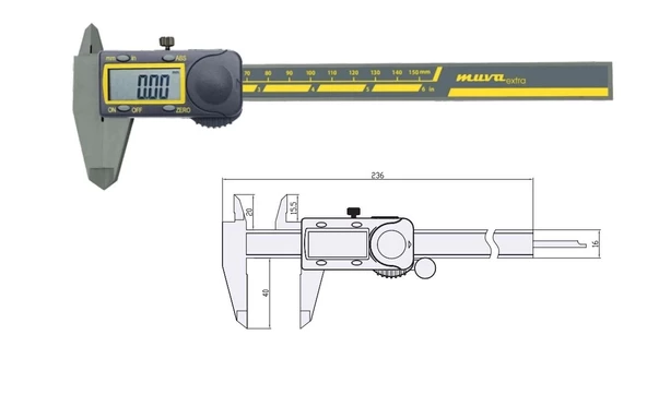 DİJİTAL KUMPAS 150 MM IP54 MUVA