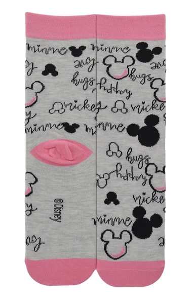Dode Flora Disnep Kadın Çizgi Film Minnie Mouse Desenli Pamuklu Soket Çorap - 2