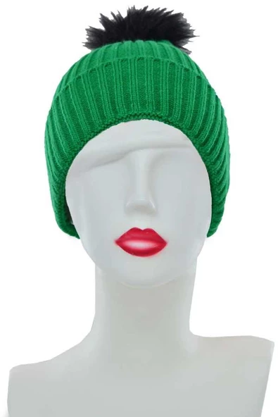 Dode Flora Kadın Canlı Renk Ponponlu Uzun Bere - 9